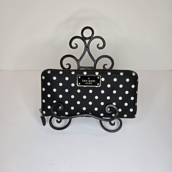 Kate Spade Black Polka Dot Wallet - Picture 1 of 12